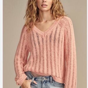 Lucky Brand Coral V-Neck Sweater